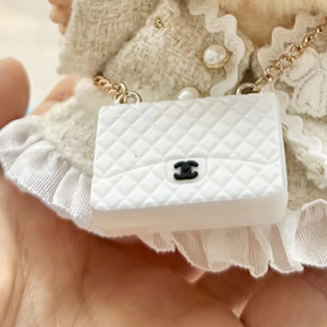 Mini Luxury-Inspired Box-shaped Bag for Dolls