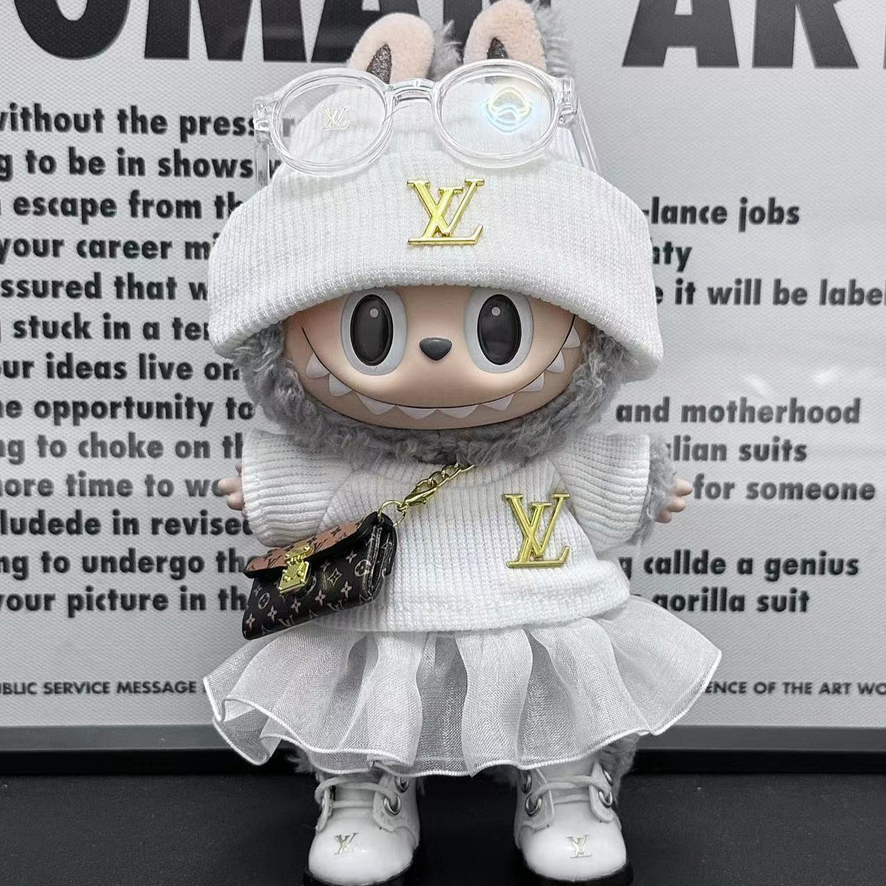 Handmade Luxury-Inspired Labubu Outfit
