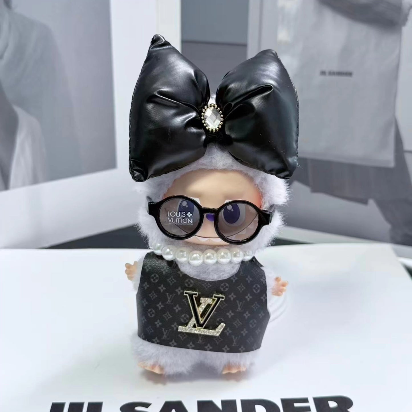 Handmade Luxury-Inspired Big Black Bow Outfit