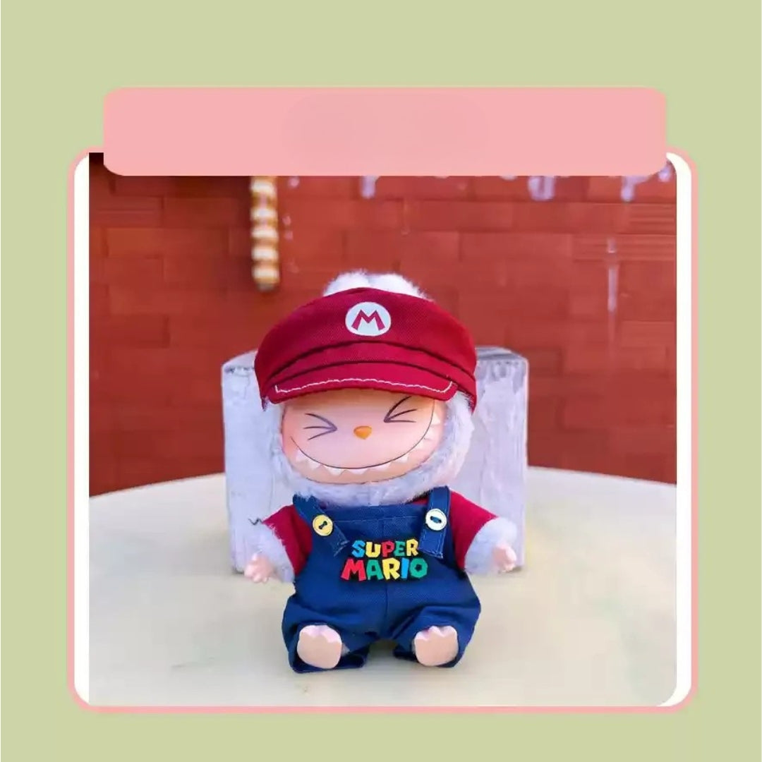 Traje de Super Mario de Labubu