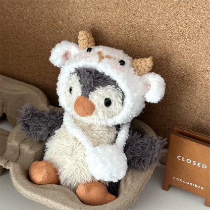 Handmade Goat Hat Outfit fits Jellycat Penguin-sized plush