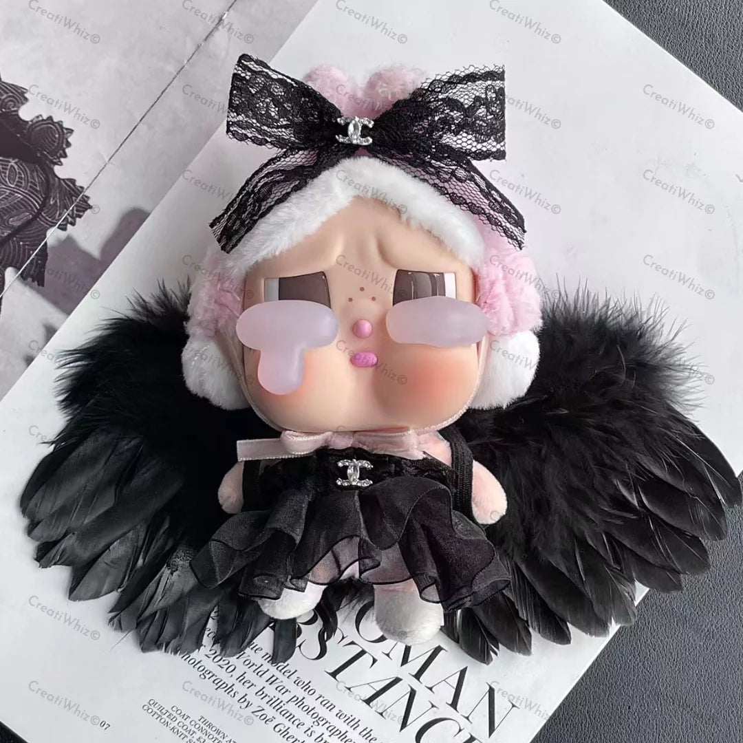 Handmade Designer-Style Black Angel Outfit