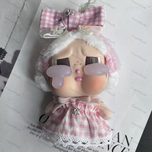 Handmade Designer-Style Pink Bow & Dress Outfit