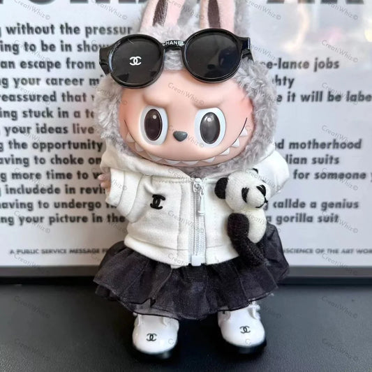 Handmade Luxury-Inspired Black & White Panda Outfit