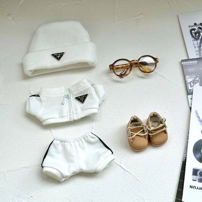 Handmade Luxury-Inspired White Zip-Up Jacket Outfit