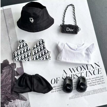 Handmade Luxury-Inspired  Black & White Patterned Vest Outfit