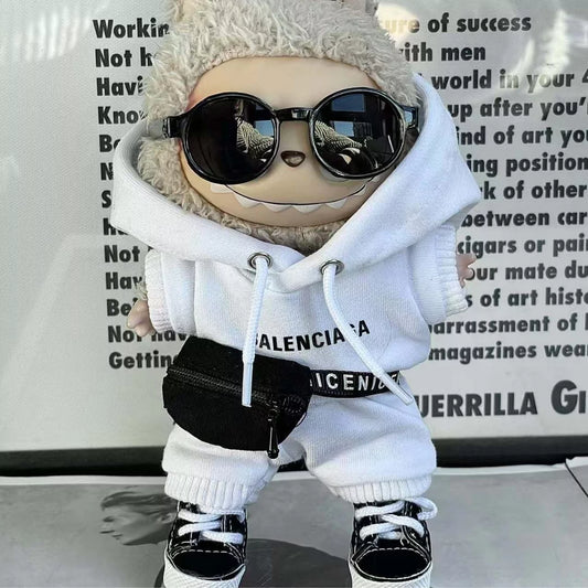 Handmade Luxury-Inspired  White Hoodie Outfit