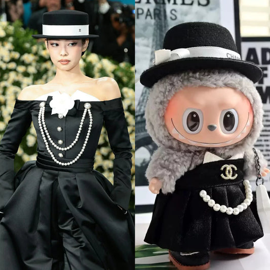 Handmade Celebrity-Inspired Black Pearl Outfit