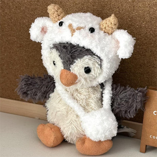Handmade Goat Hat Outfit fits Jellycat Penguin-sized plush