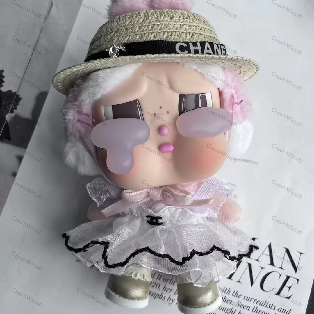 Handmade Designer-Style Straw Hat & Tulle Dress Outfit
