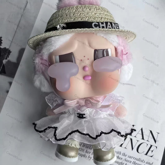 Handmade Designer-Style Straw Hat & Tulle Dress Outfit