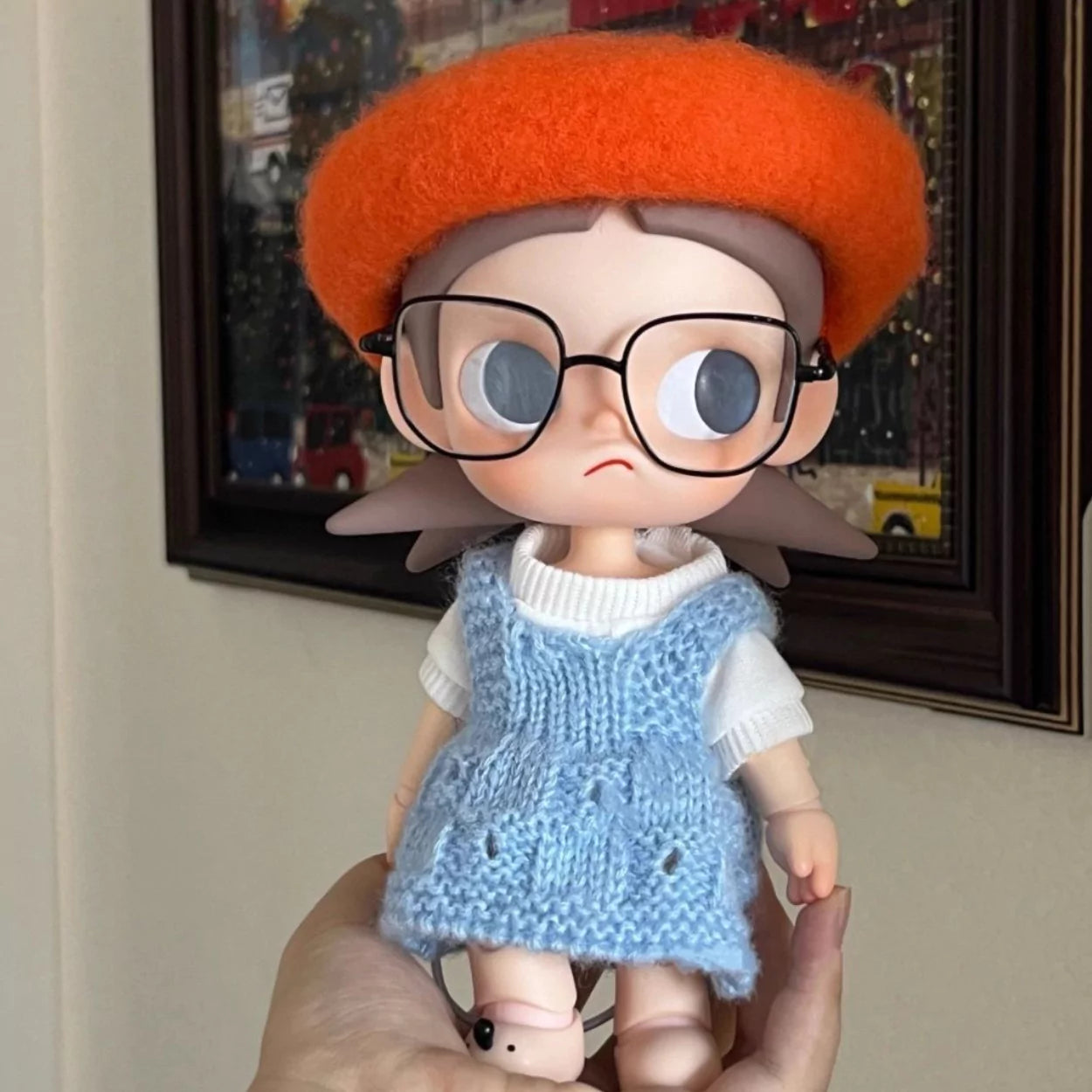 Handmade Luxury- Inspired Cozy Blue Dress Outfit