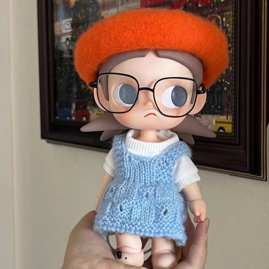 Handmade Luxury- Inspired Cozy Blue Dress Outfit