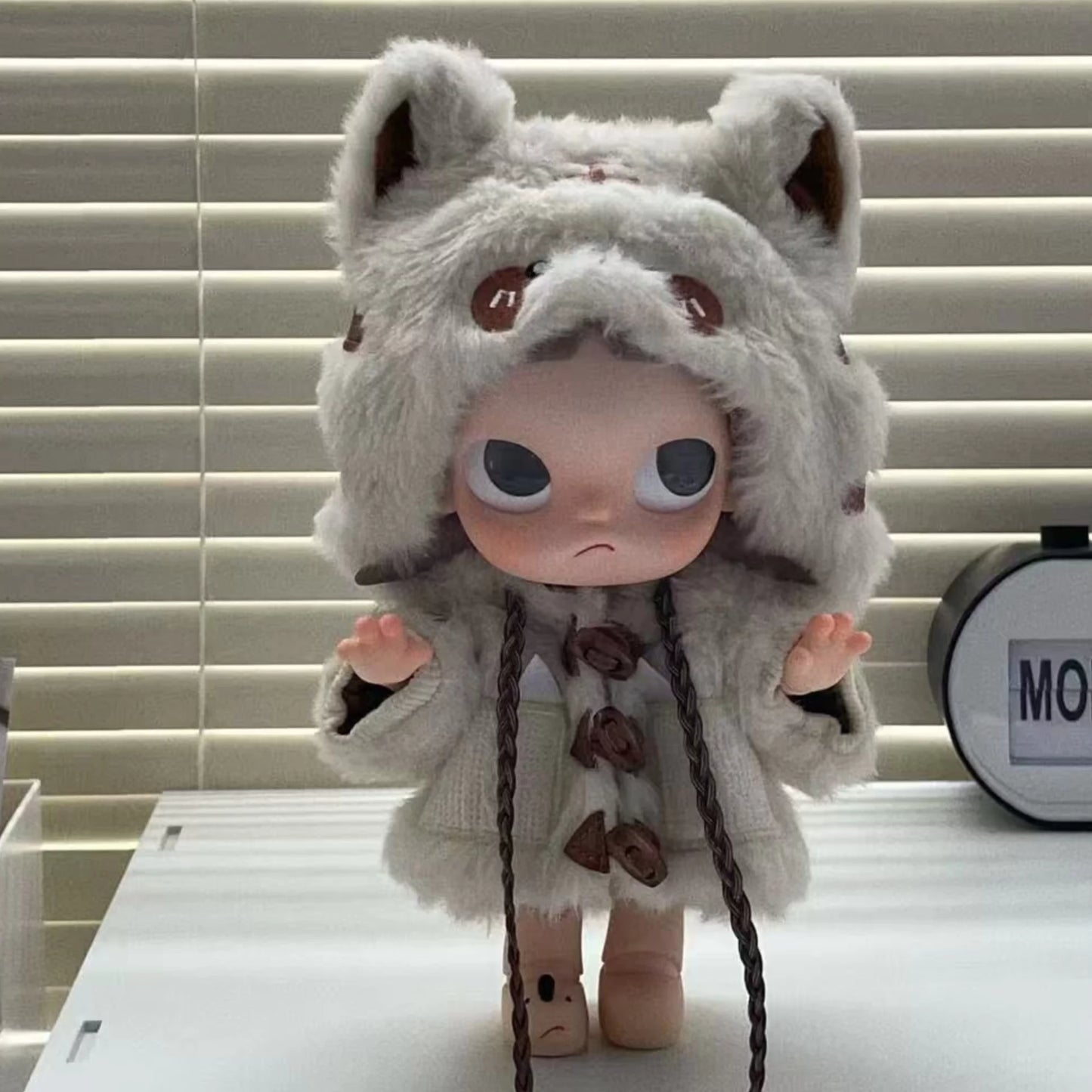 Handmade Luxury-Style White Fluffy Vest Outfit