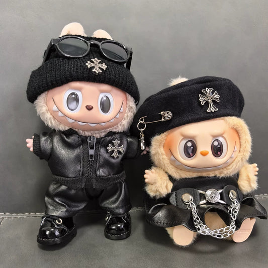 Cool Leather Outfit for Labubu