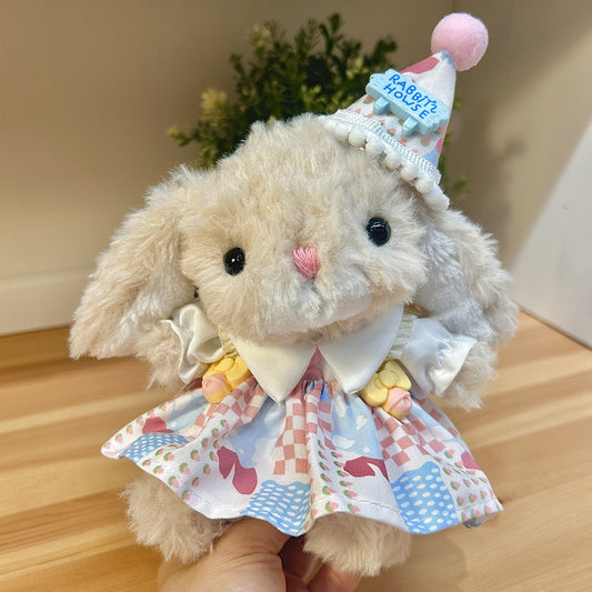 Party Dress & Hat Outfit for Jellycat Rabbit Toys