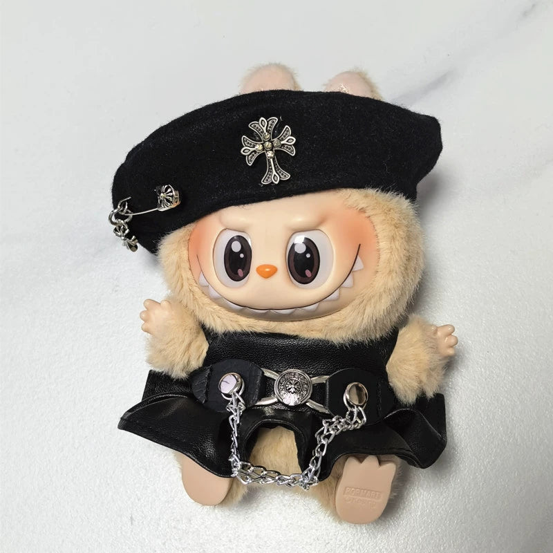 Cool Leather Outfit for Labubu