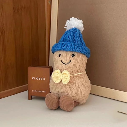 Blue Winter Hat Outfit for Jellycat Peanut Toys